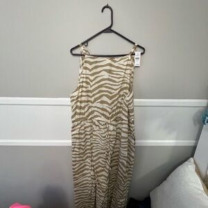 LOFT Beige Zebra Pattern dress
